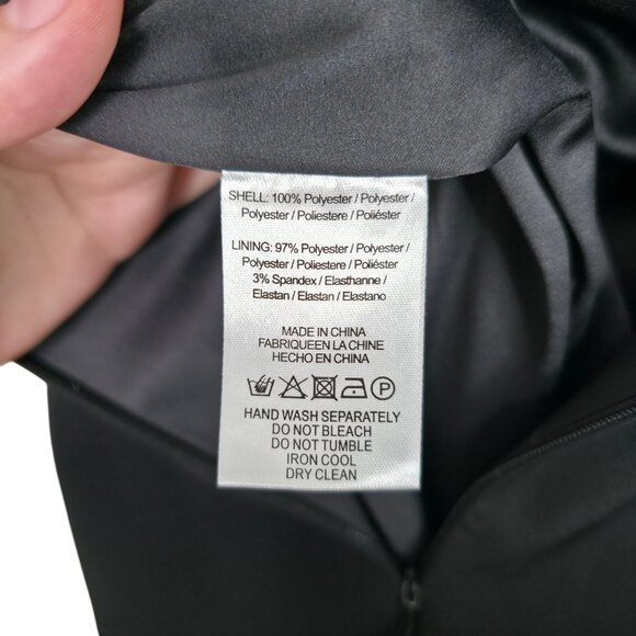 Sau Lee Imani Gown Black Tassel Strapless Keyhole‎ Maxi Dress Size 10 - Picture 9 of 11